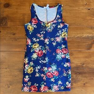 Ambiance Floral Mini Dress - Blue and Multicolor